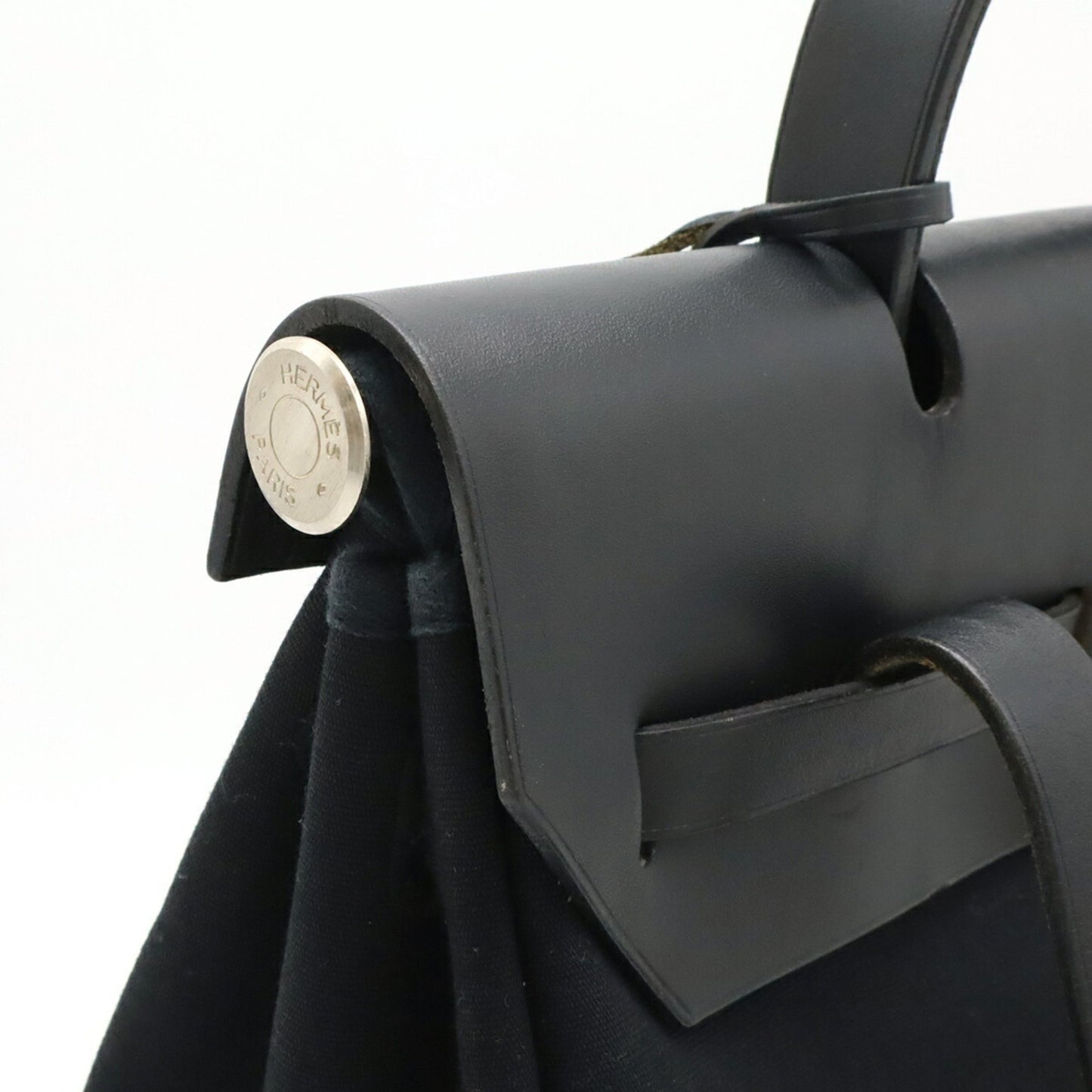 Hermès Black Canvas Herbag