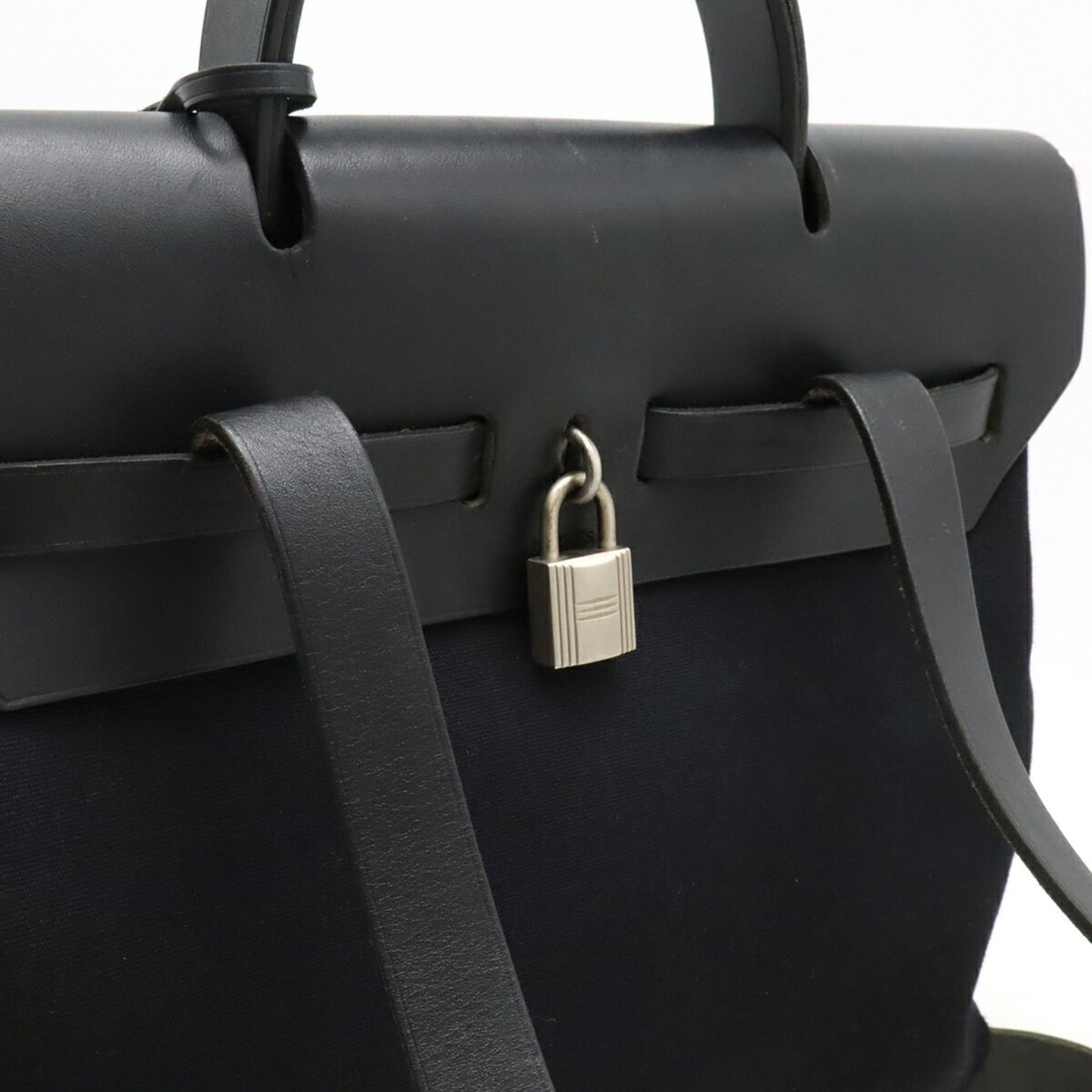 Hermès Black Canvas Herbag