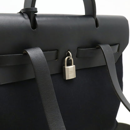 Hermès Black Canvas Herbag