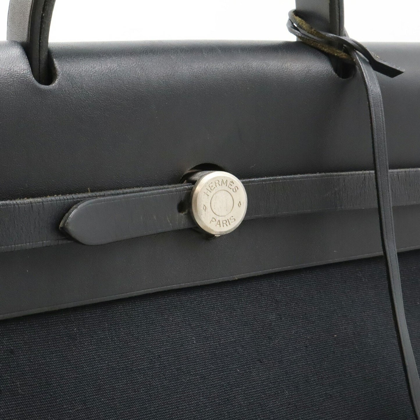 Hermès Black Canvas Herbag