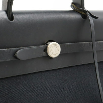 Hermès Black Canvas Herbag