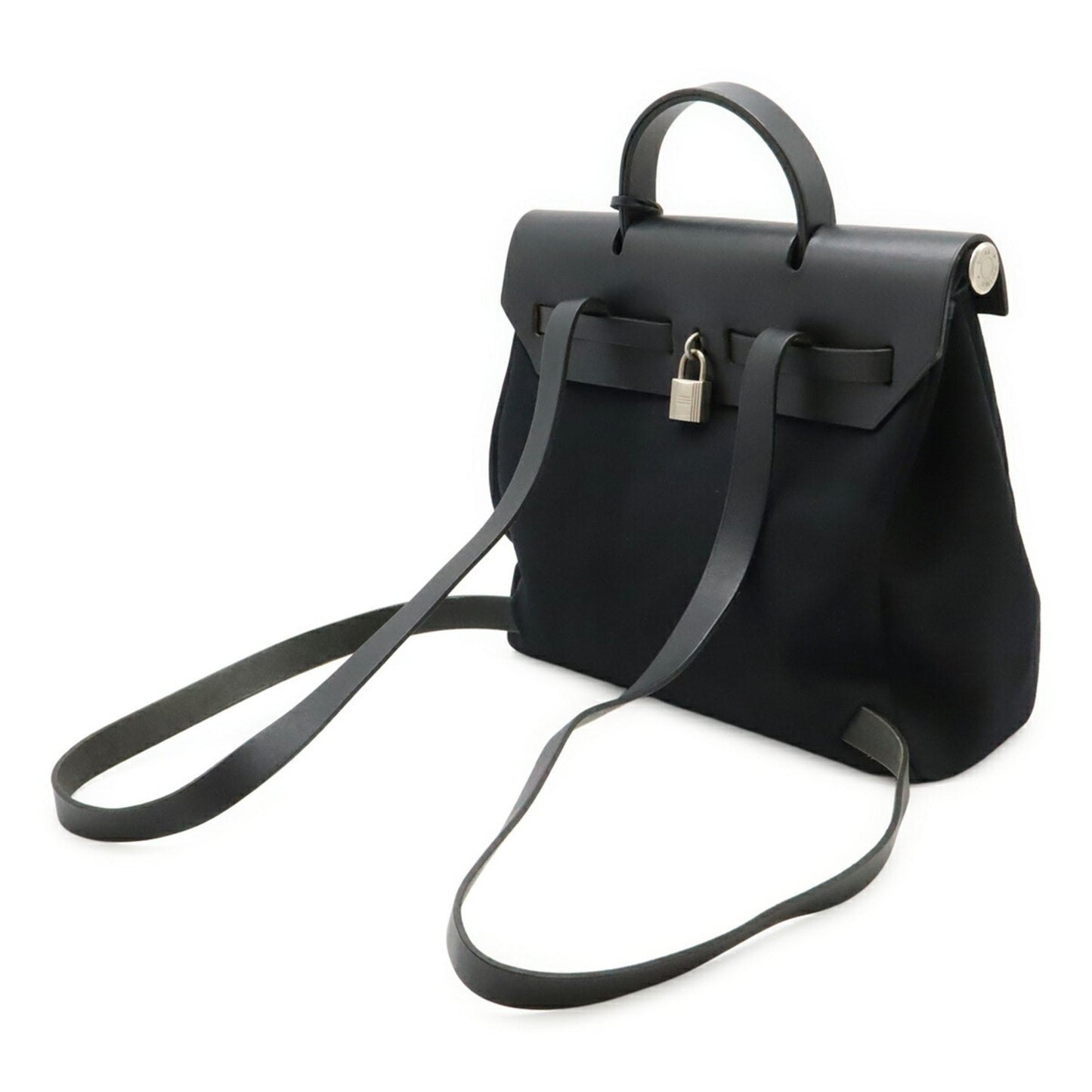 Hermès Black Canvas Herbag
