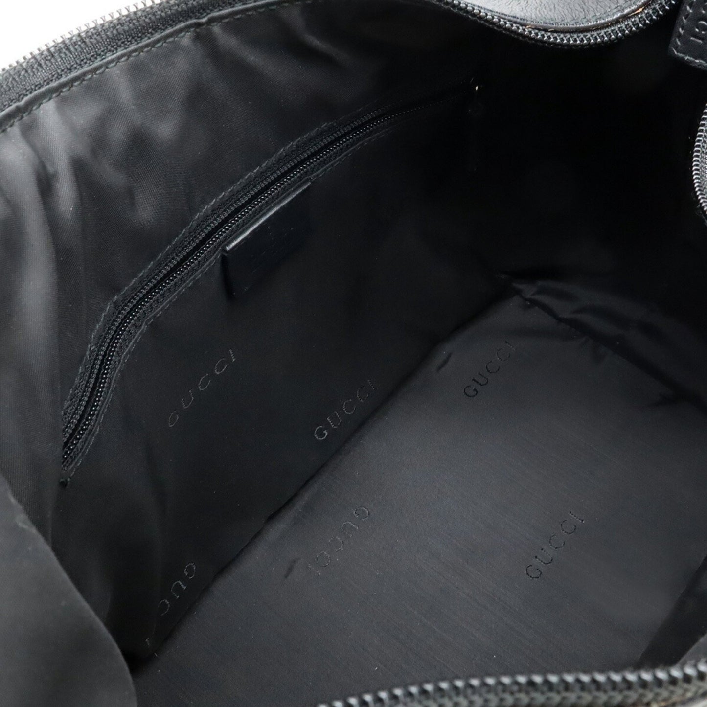 Gucci Black Leather Bamboo