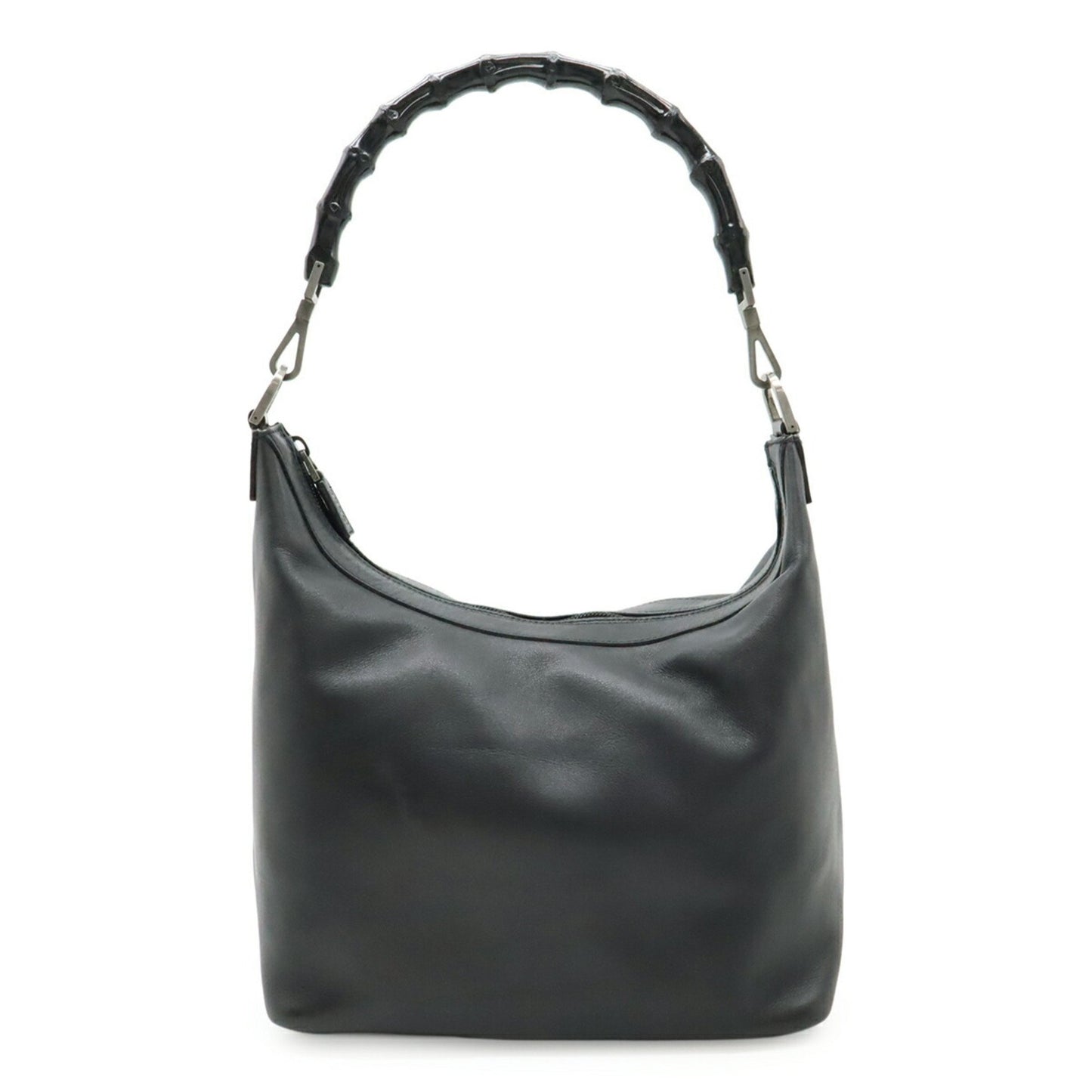 Gucci Black Leather Bamboo
