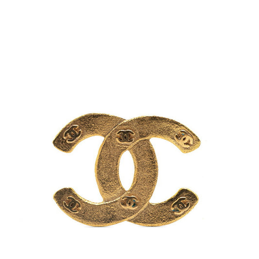 Chanel Gold Gold Plated Coco Mark