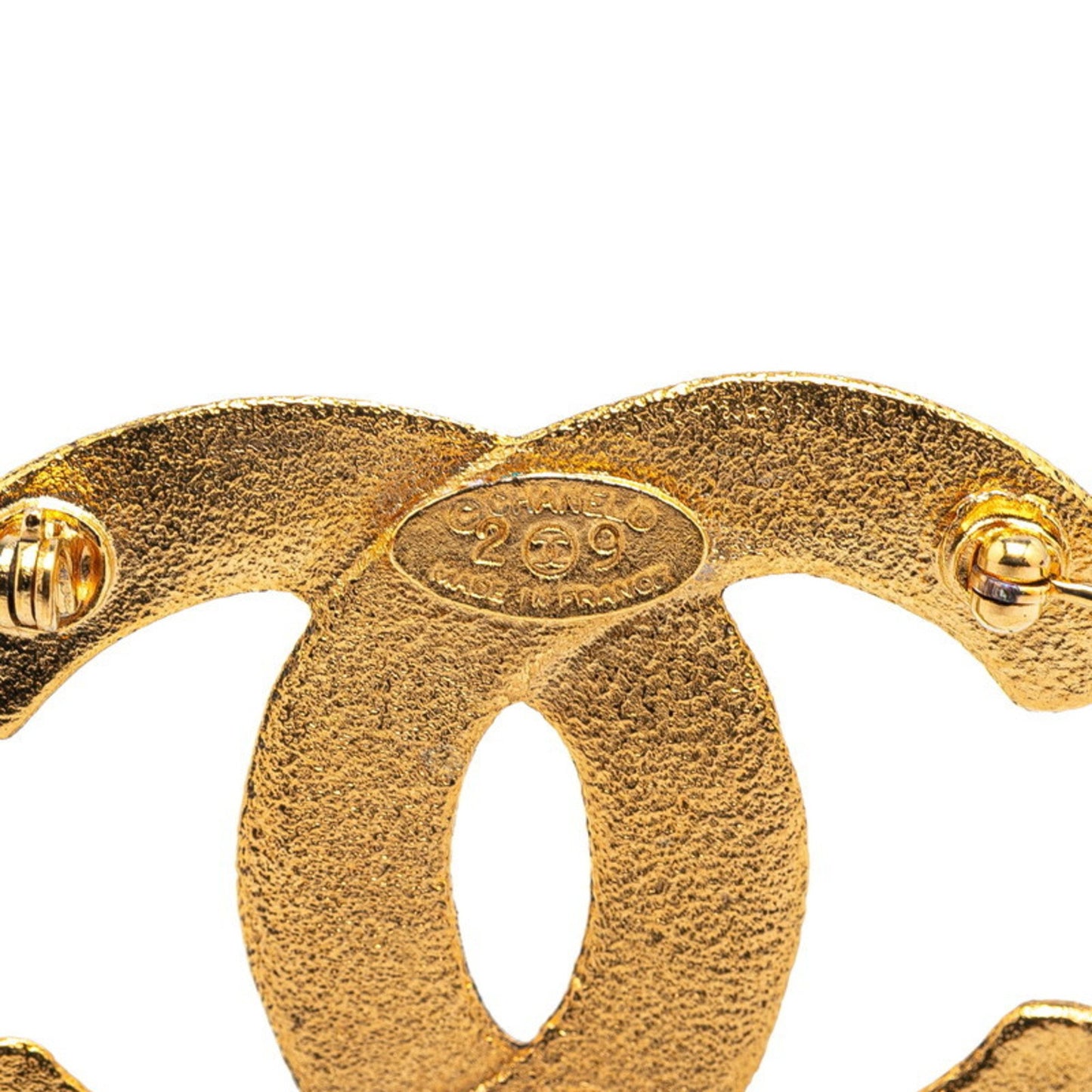 Chanel Gold Gold Plated Coco Mark