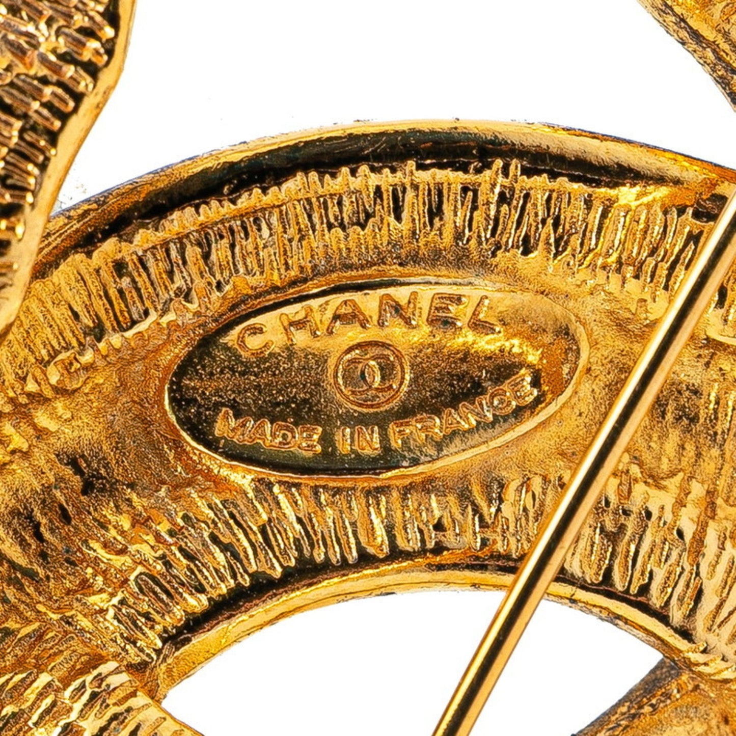Chanel Gold Gold Plated Coco Mark