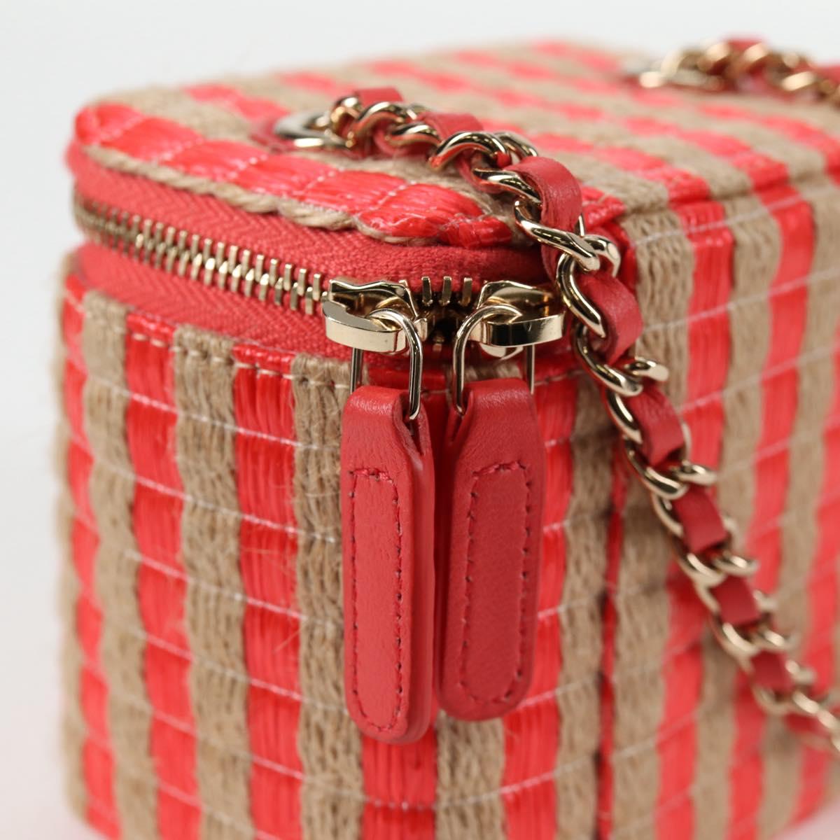 Chanel Red Canvas Vanity