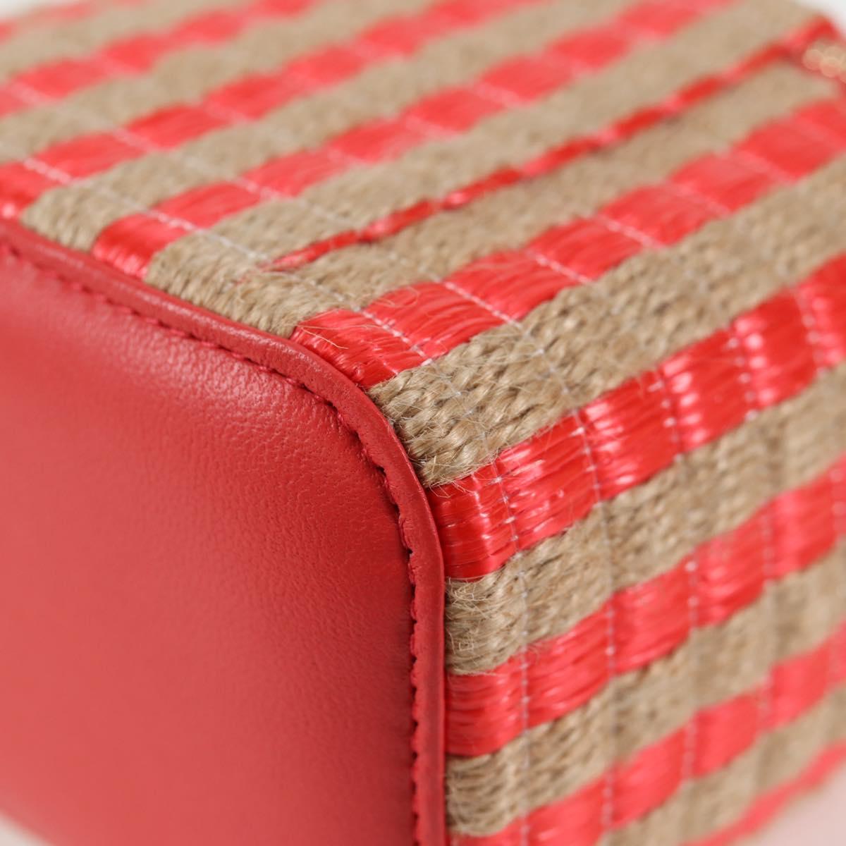 Chanel Red Canvas Vanity