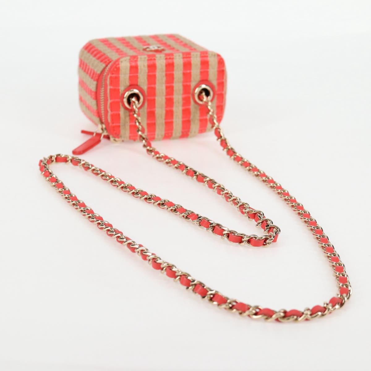 Chanel Red Canvas Vanity