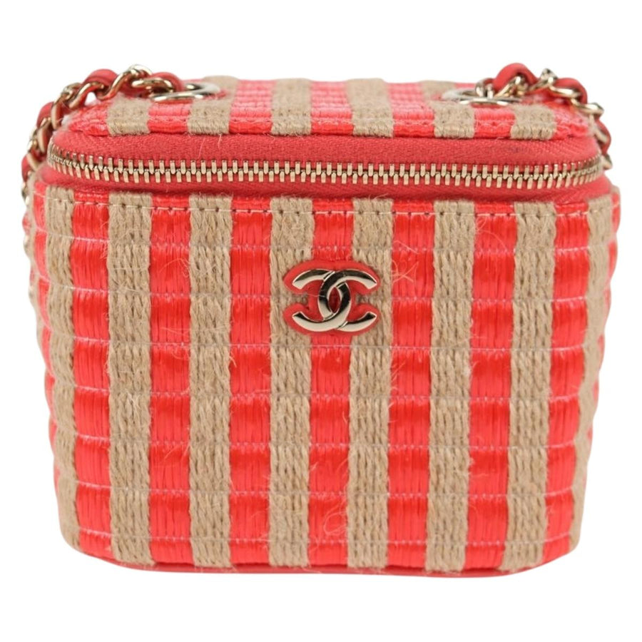 Chanel Red Canvas Vanity