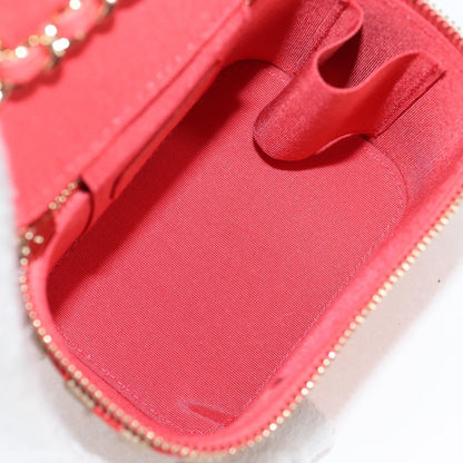 Chanel Red Canvas Vanity