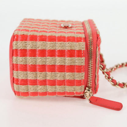 Chanel Red Canvas Vanity