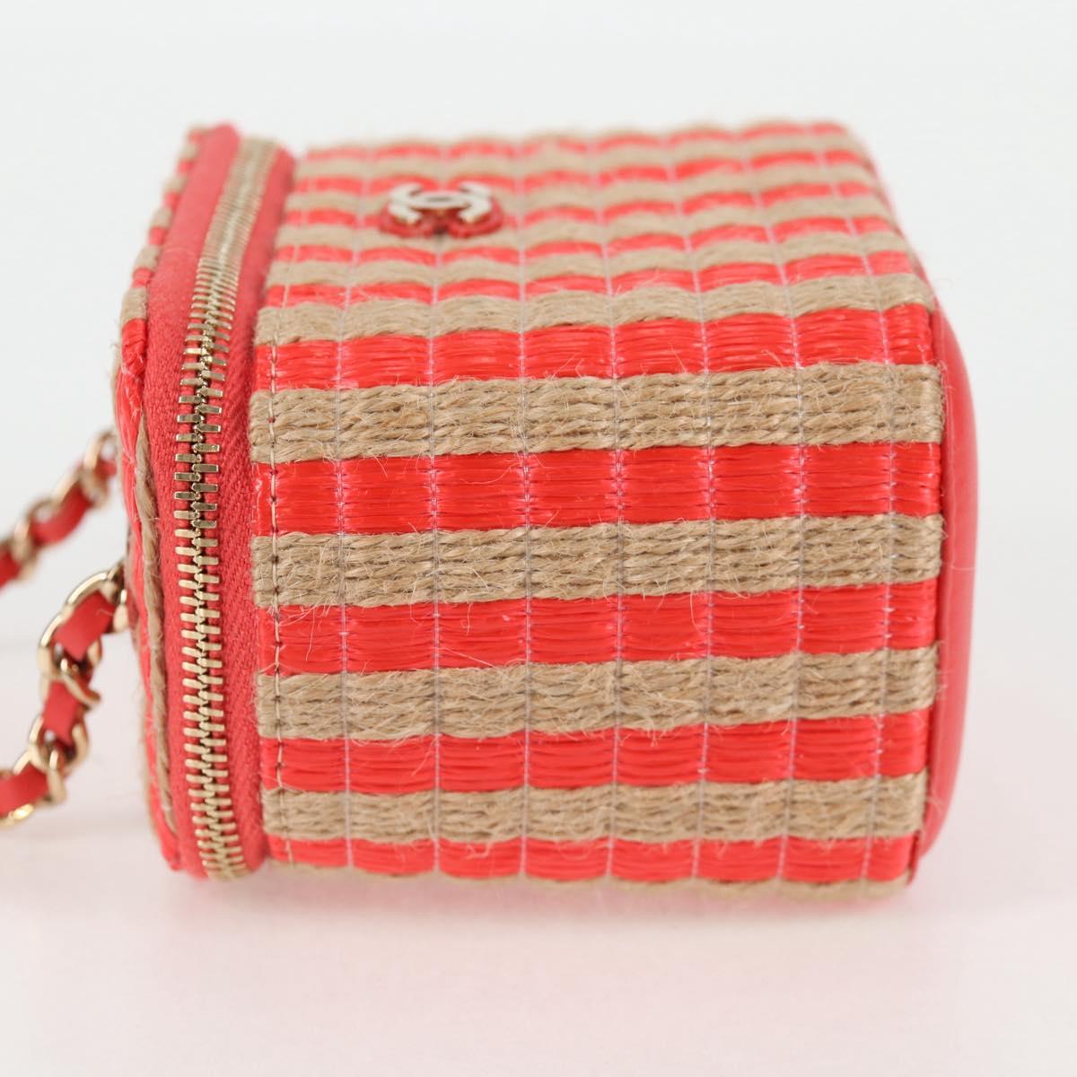 Chanel Red Canvas Vanity
