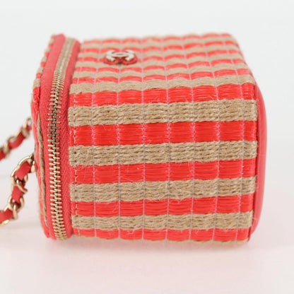 Chanel Red Canvas Vanity