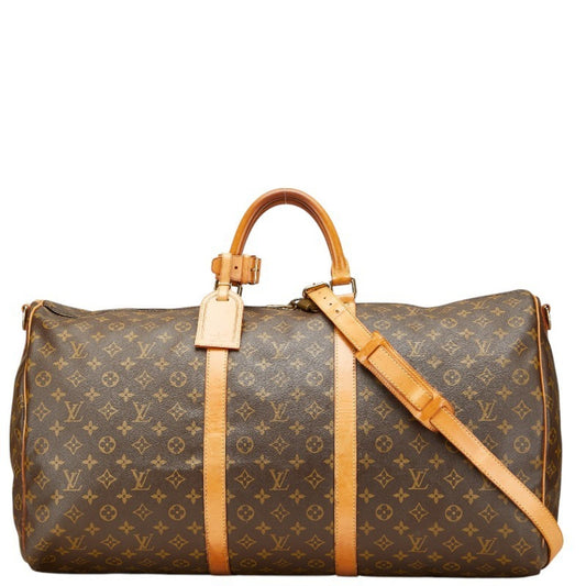 Louis Vuitton Brown Canvas Keepall Bandoulière 60