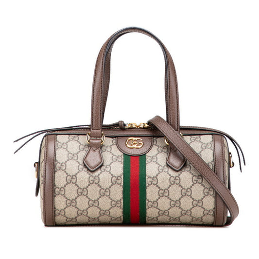 Gucci Brown Canvas, Leather Ophidia