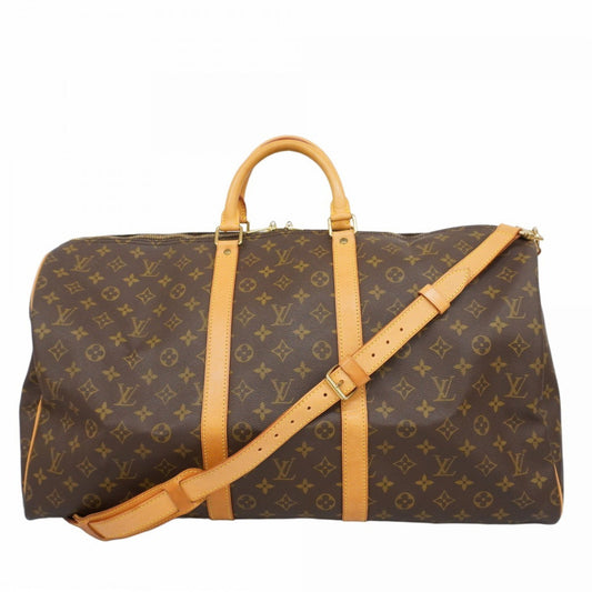 Louis Vuitton Brown Canvas Keepall Bandouliere 55