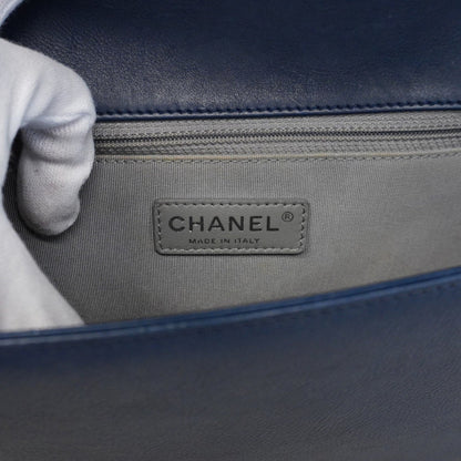 Chanel Blue Leather Boy
