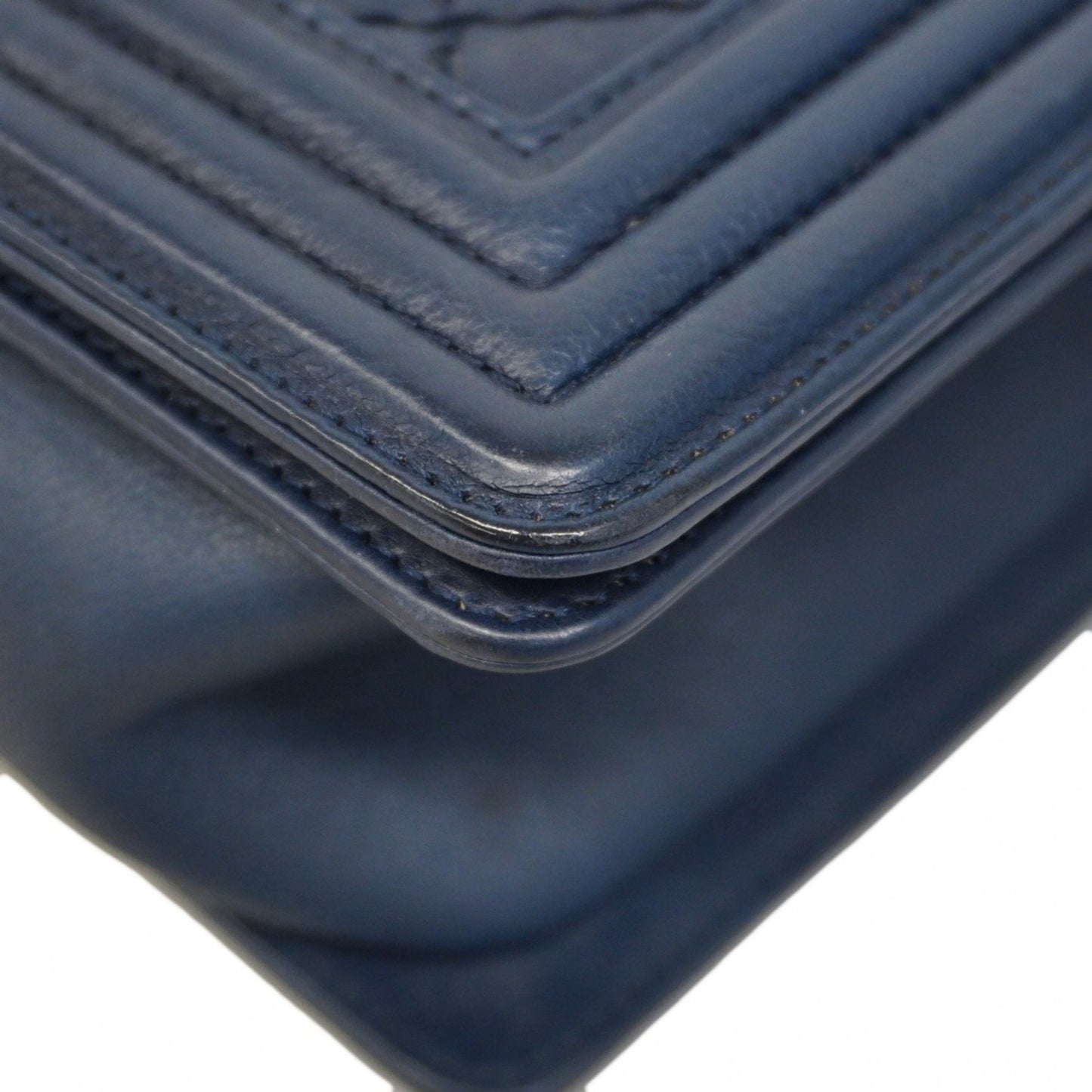 Chanel Blue Leather Boy