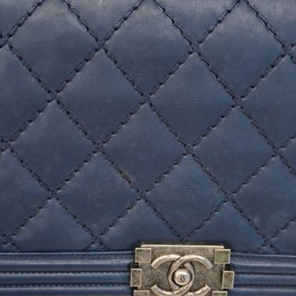 Chanel Blue Leather Boy