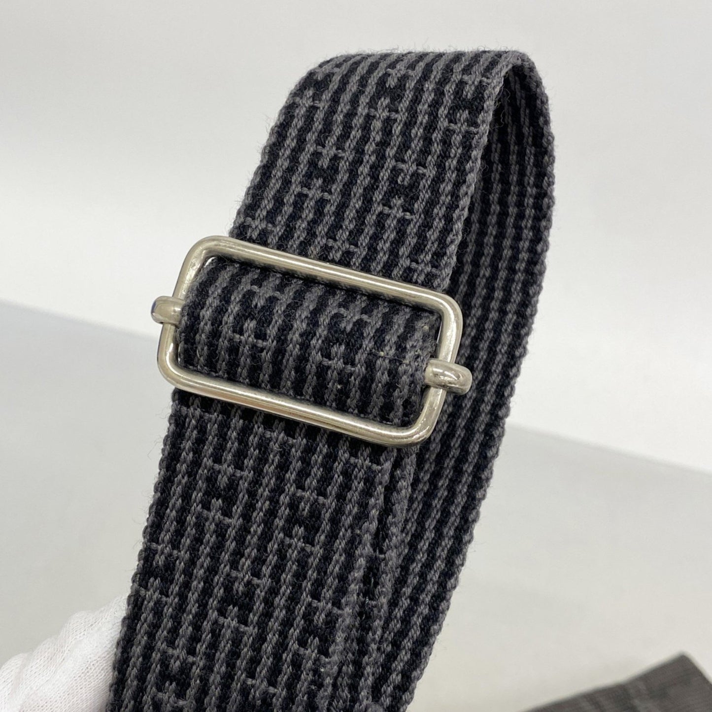 Hermès Gray Canvas Herline