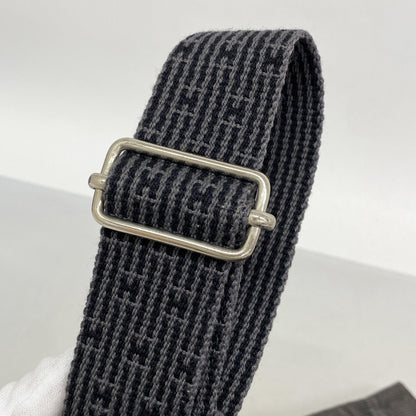 Hermès Gray Canvas Herline