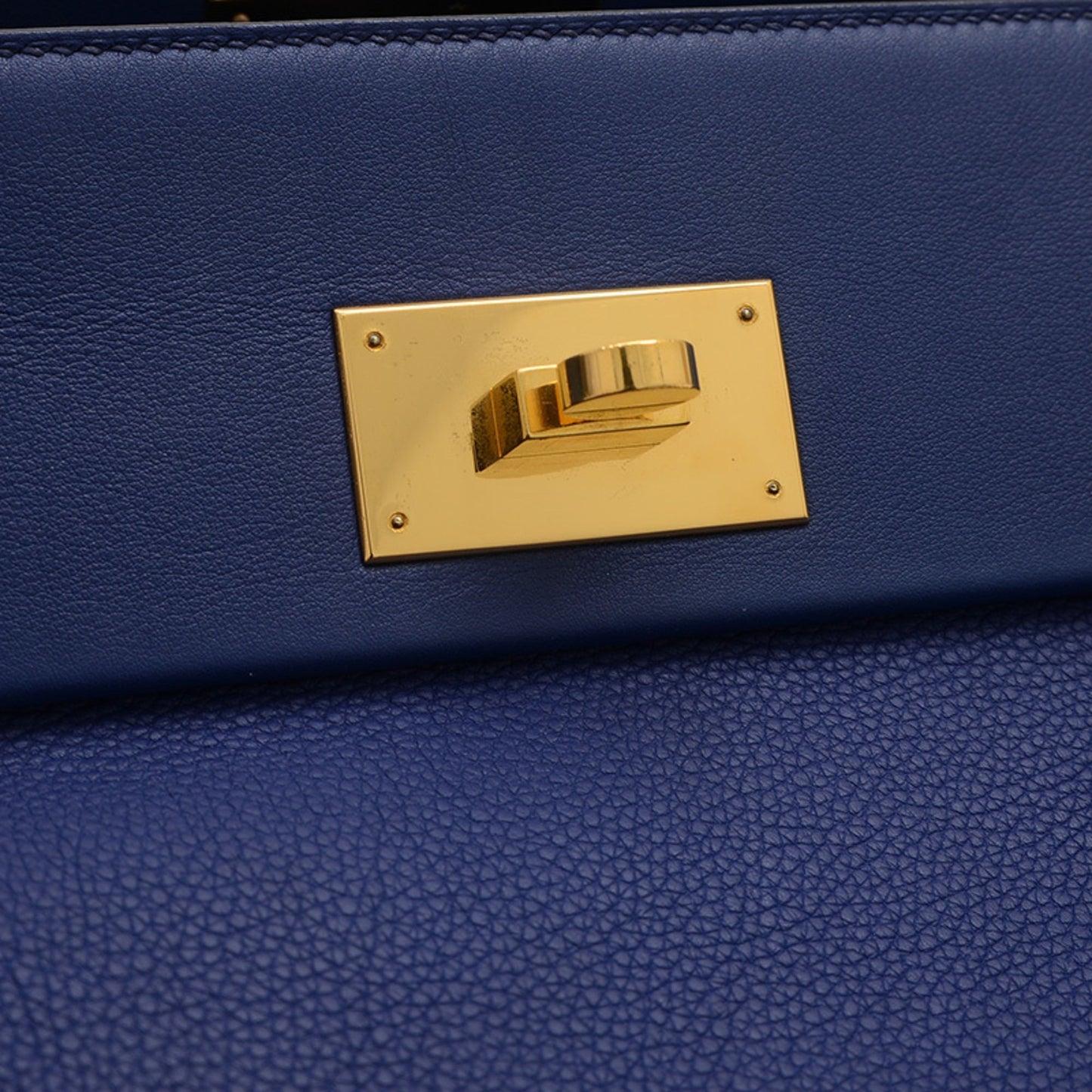 Hermès Blue Leather Handbag