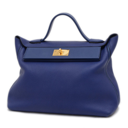 Hermès Blue Leather Handbag
