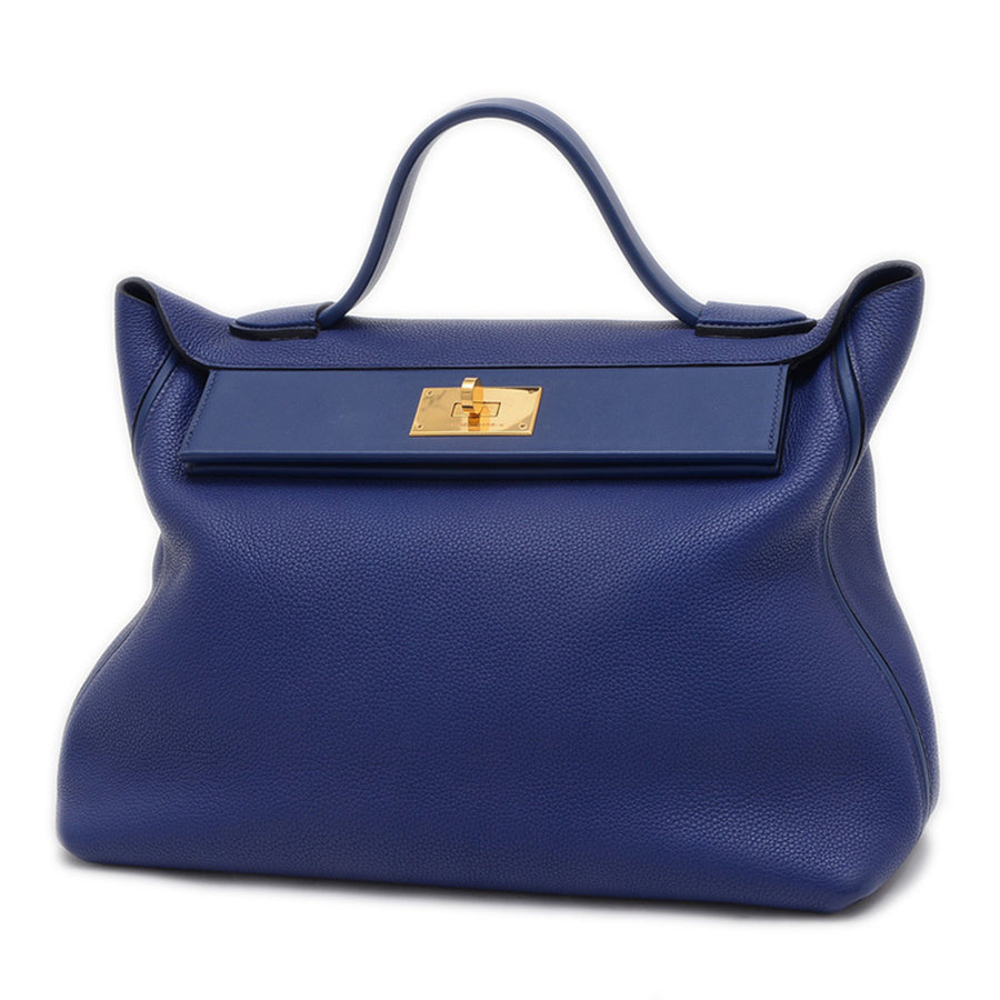 Hermès Blue Leather Handbag