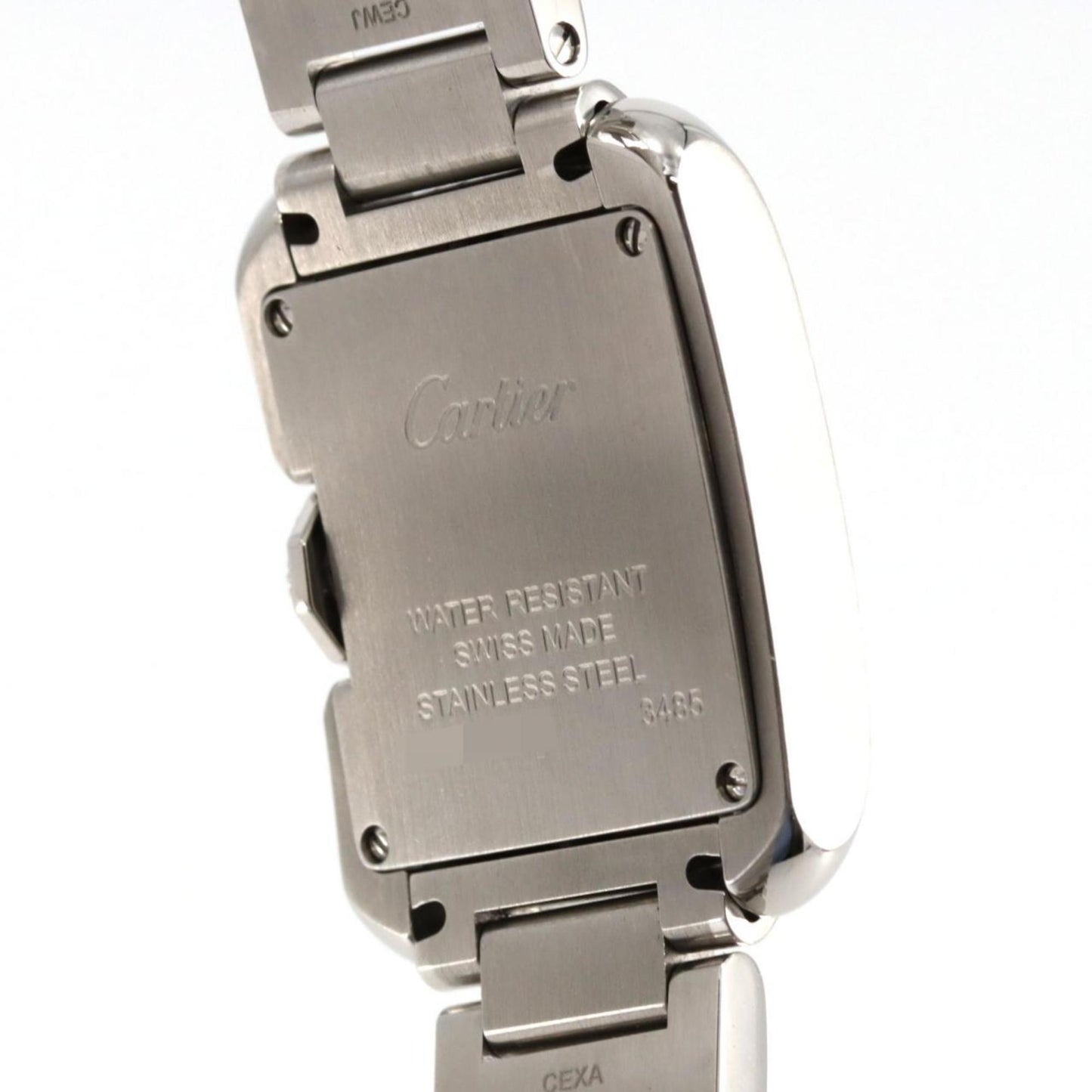 Cartier Silver Steel Tank Anglaise