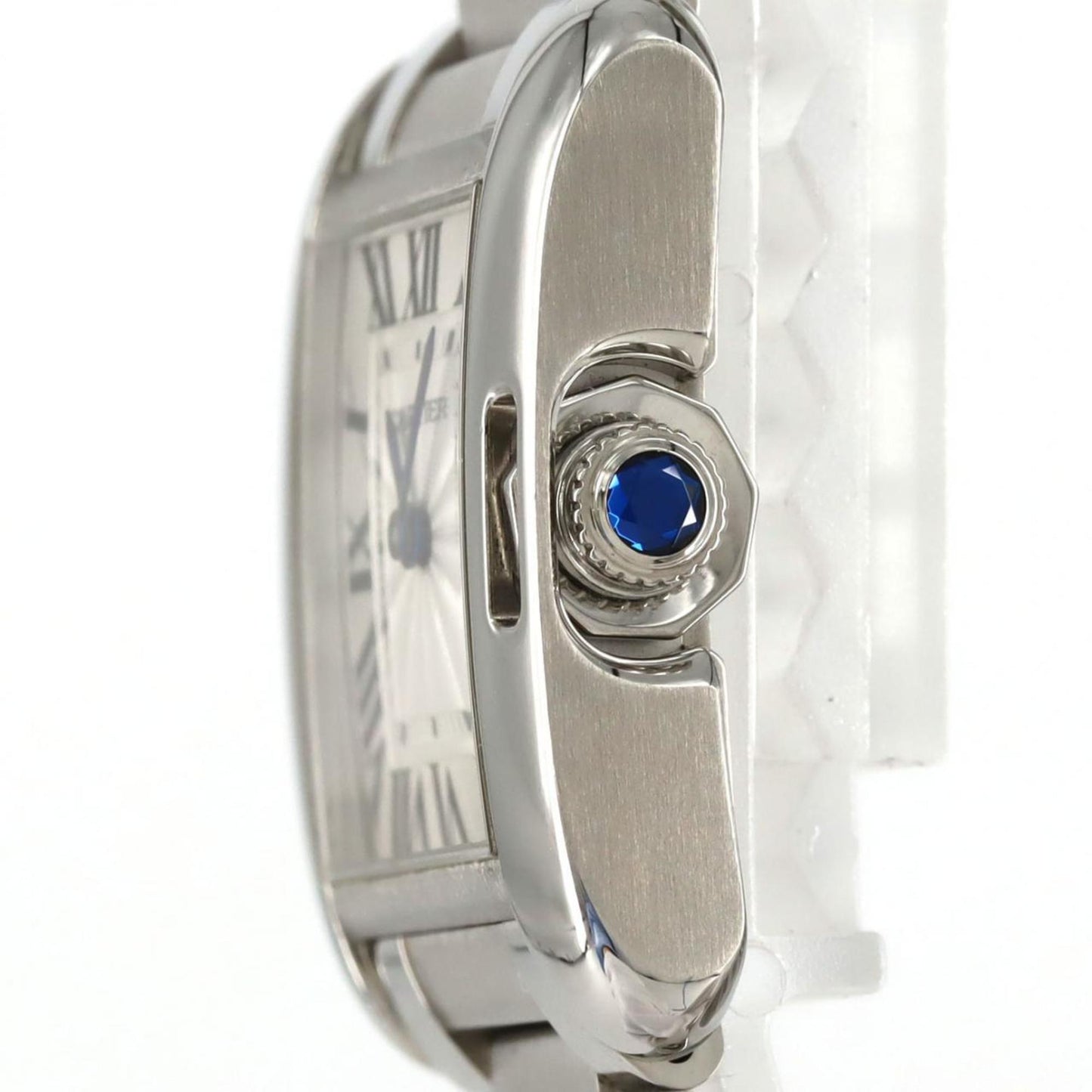 Cartier Silver Steel Tank Anglaise