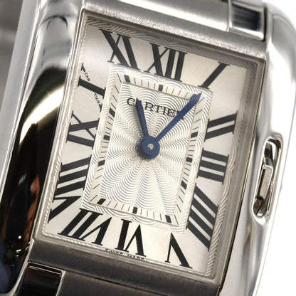Cartier Silver Steel Tank Anglaise