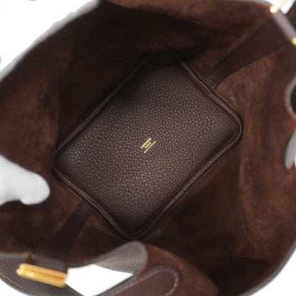 Hermès Red Leather Picotin Lock
