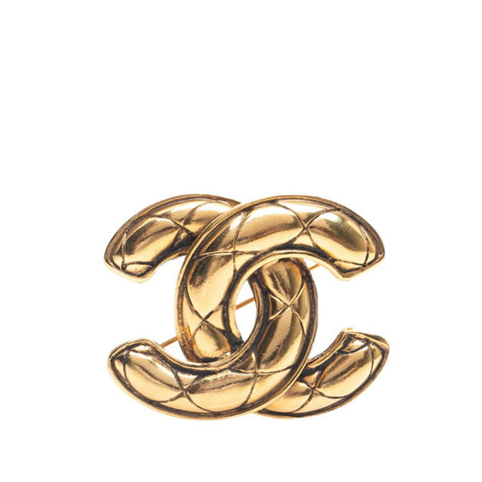 Chanel Gold Gold Plated Coco Mark