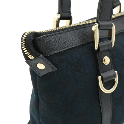 Gucci Black Canvas, Leather Gg Canvas