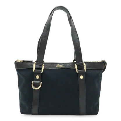 Gucci Black Canvas, Leather Gg Canvas