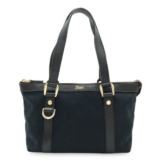 Gucci Black Canvas, Leather Gg Canvas