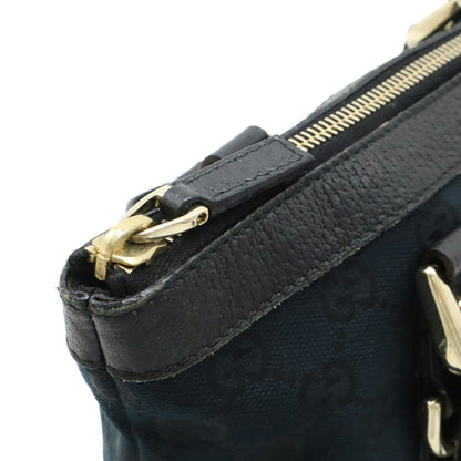 Gucci Black Canvas, Leather Gg Canvas