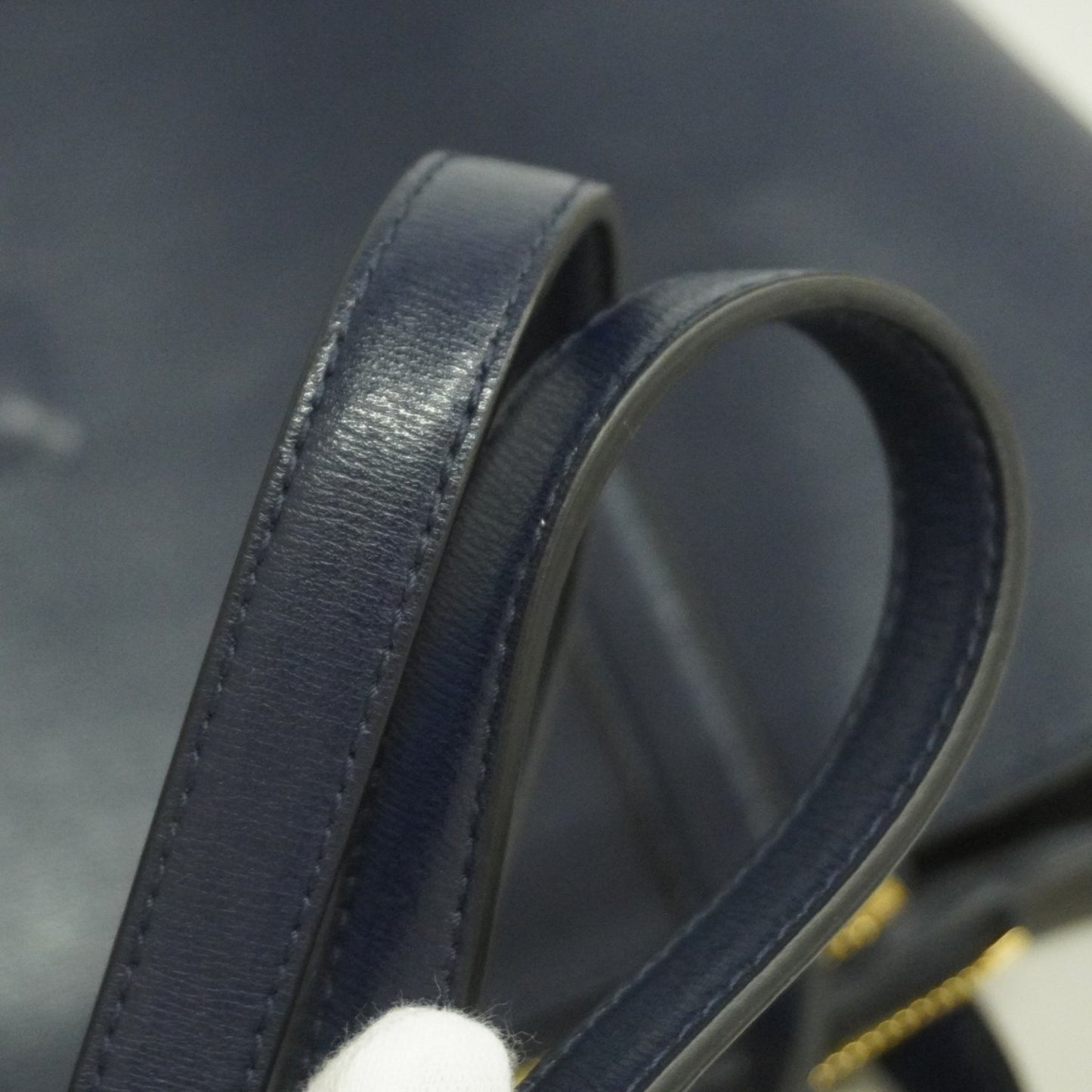 Salvatore Ferragamo Blue Leather Tote