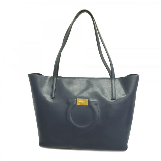 Salvatore Ferragamo Blue Leather Tote