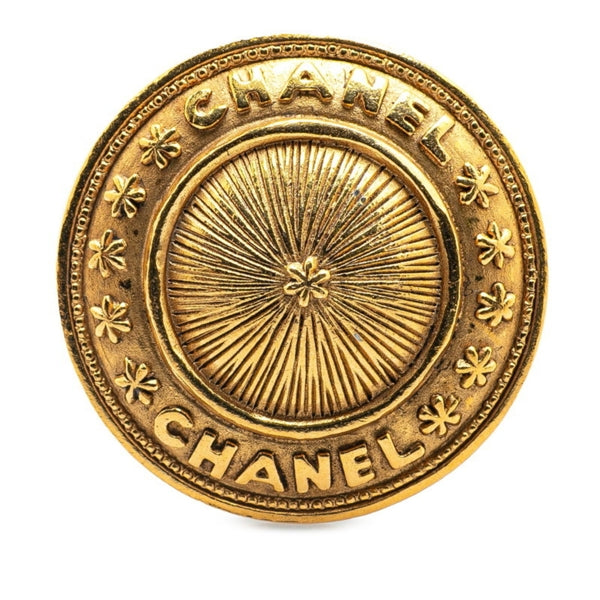 Chanel Gold Gold Plated Coco Mark