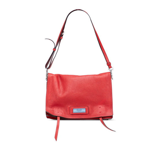 Prada Red Leather Etiquette