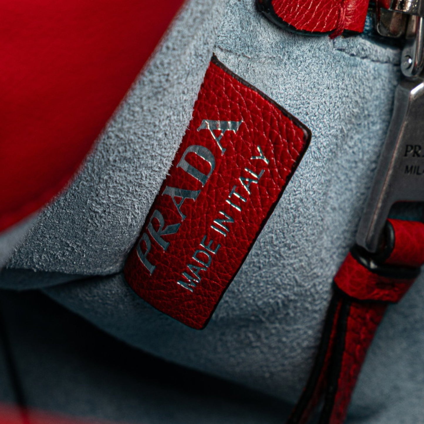 Prada Red Leather Etiquette