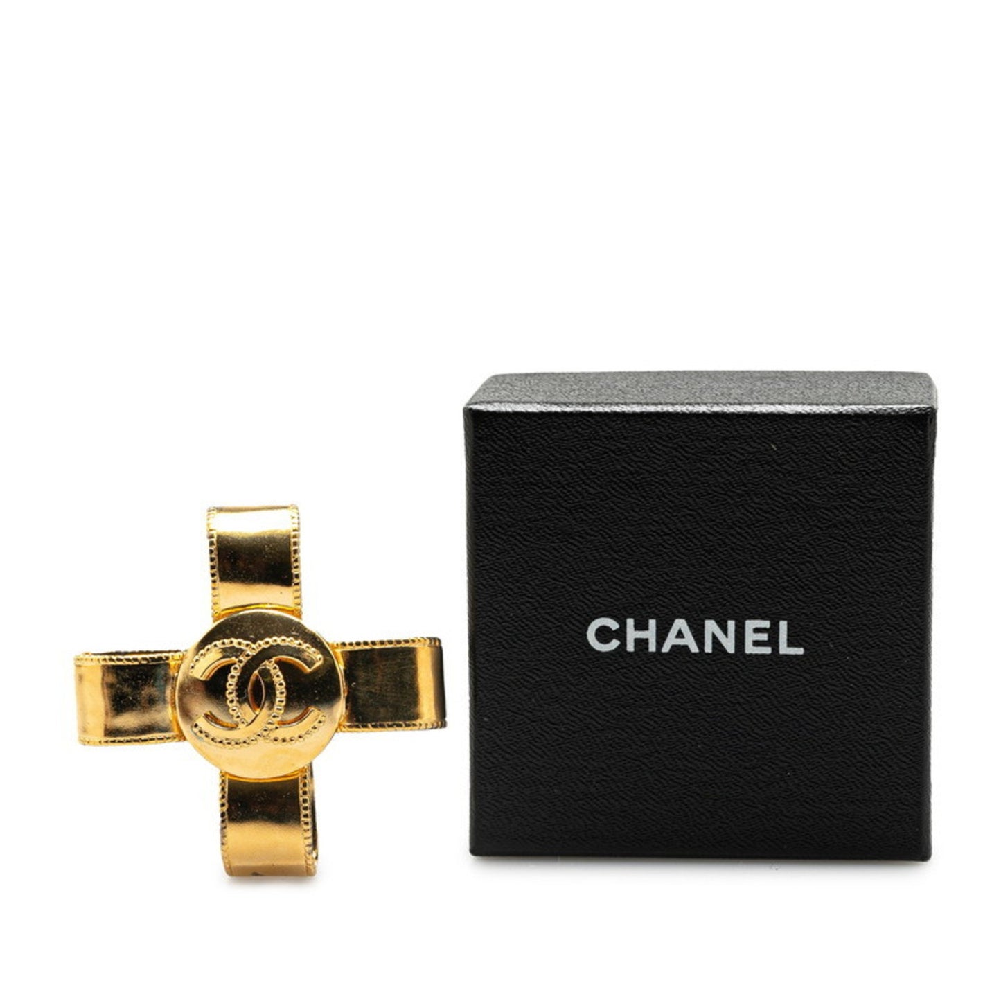 Chanel Gold Gold Plated Coco Mark