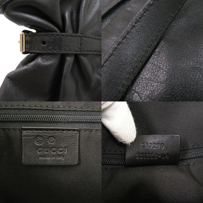 Gucci Black Leather Guccissima