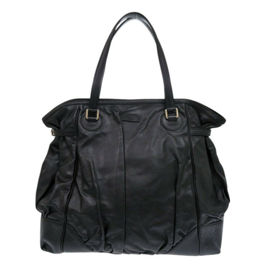 Gucci Black Leather Guccissima