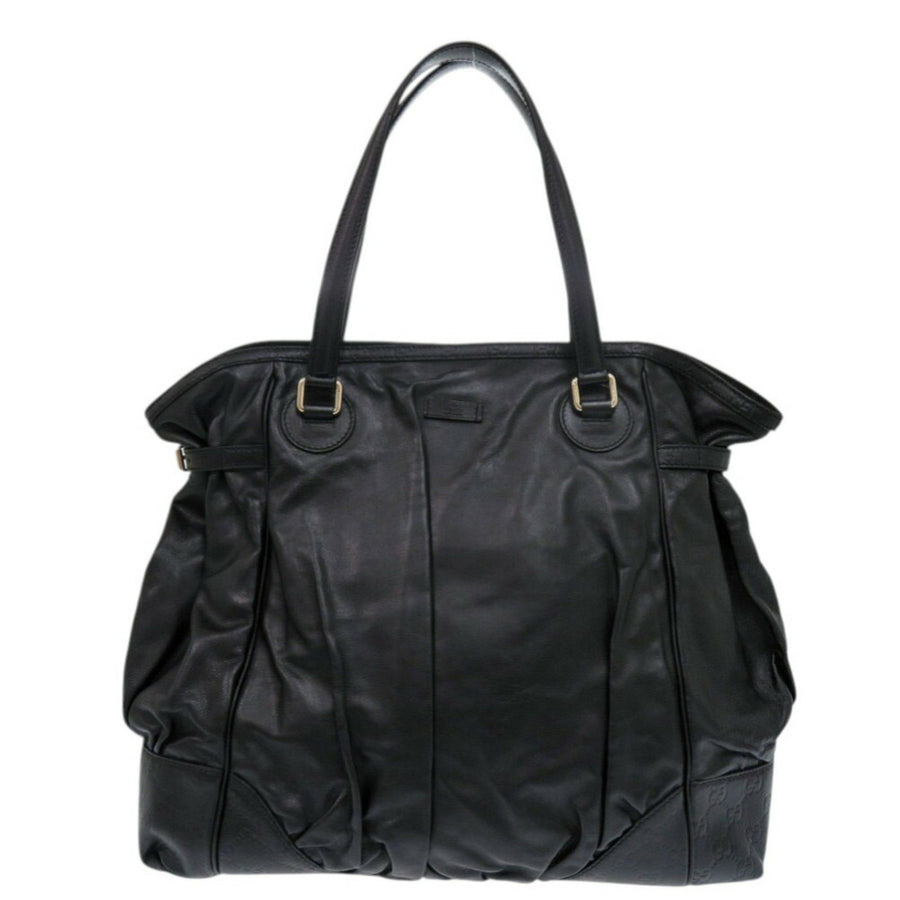 Gucci Black Leather Guccissima