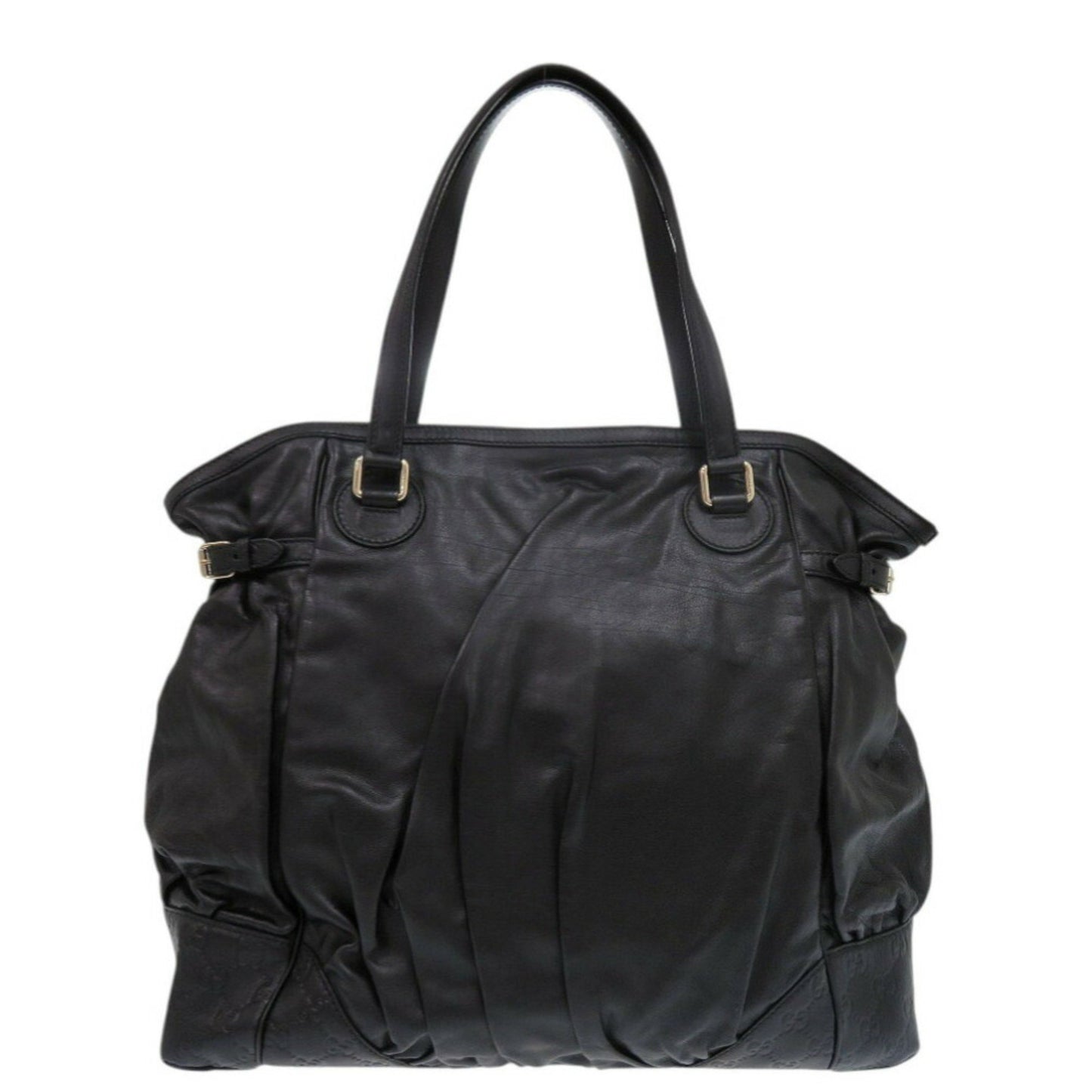 Gucci Black Leather Guccissima