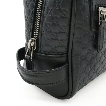 Gucci Black Leather Guccissima